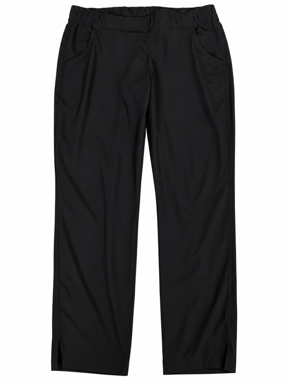 EUC Eddie Bauer Traveler Pants Women’s Black Pull On Stretch Straight Leg-large